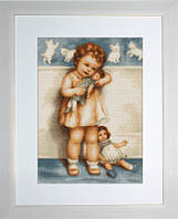 "Девочка с куклой" Luca-S. Набор для вышивки крестом (B370)