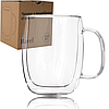 Чашка скляна з подвійною стінкою 350 мл, фото 3