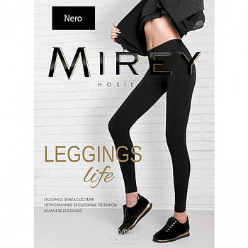 Легінси з м'якої мікрофібри з плоскими швами Mirey LEGGINS 250 ден S/M чорні ЛЖЗ-120486