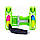Ролики чотириколісні на взуття (на п'яту) "Flashing roller" (green) знімні п'яткові ролики, фото 4