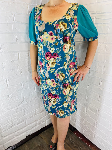 Плаття жіноче батал Lili бірюзове 54, 56