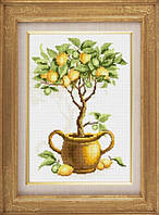 "Лимонное дерево (квадратные, полная)" Dream Art. Набор для рисования камнями алмазная живопись (30103D)