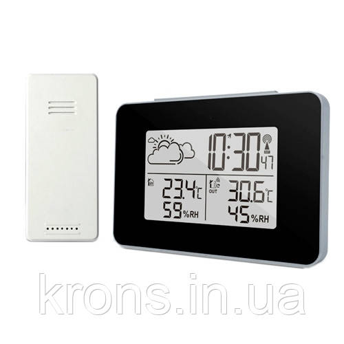 Метеостанція бездротова з виносним датчиком РК 3.7", FJ3364, фото 1