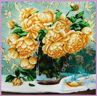 "Натюрморт с розами" Картины Бисером. Набор для вышивания бисером (Р-349)
