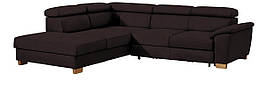 Диван кутовий PROGRESS sofas & beds Клео лівий 263х225 см Темно-коричневий