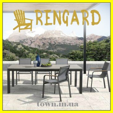 Обідній скляний стіл Rona Rengard 200х100х75. Стіл для вулиці,для тераси,для дому,для кухні