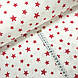 Бавовняна тканина (ТУРЦІЯ шир. 2,4 м) зірки червоні великі та маленькі на білому (R-FR-0010), фото 2