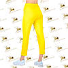 Жіночі стильні штани джоггери з жовтої двонитки, фото 2