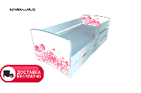 Дитяче ліжко Kinder Cool 02 метелики з шухлядою та захисним бортиком, спальне місце на ламелях