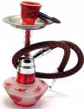Кальян из стекла красный