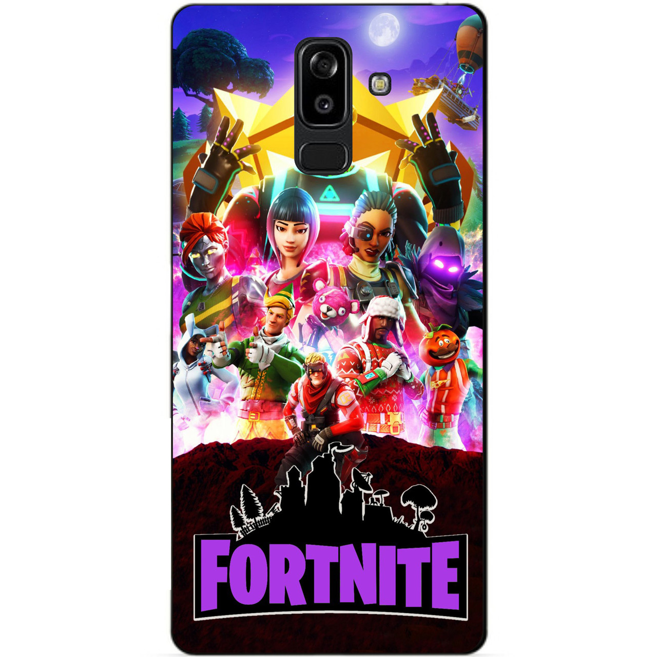 Силіконовий чохол бампер для Samsung J8 Galaxy J810 з малюнком Fortnite