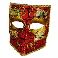 Венецианская маска "Казанова" (Баута) красная