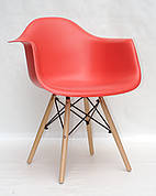 Крісло пластикове в скандинавському стилі Leon Onder Mebli, колір червоний 05