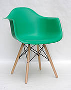 Крісло пластикове в скандинавському стилі Leon Onder Mebli, колір зелений 47