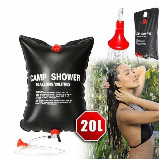 Міцний літній дачний Похідний душ CAMP SHOWER 20 літрів., фото 1