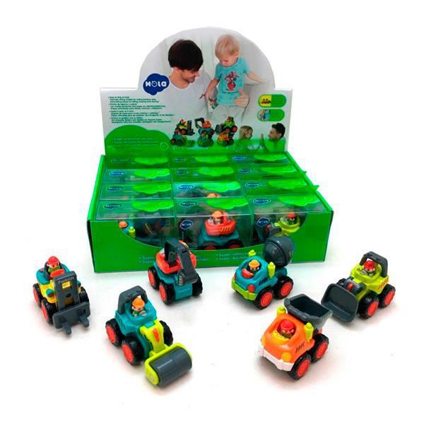 Дитячий іграшковий набір міні-автомобілі Hola Toys робоча машинка 6 шт.
