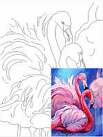 Полотно на картоні з контуром, Тварини №7, 30*40, бавовна, акрил, ROSA START GPA284115