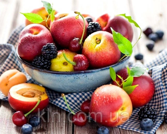 Алмазна вишивка на підрамнику Солодкі фрукти 40 х 50 см (арт. TN935), фото 1