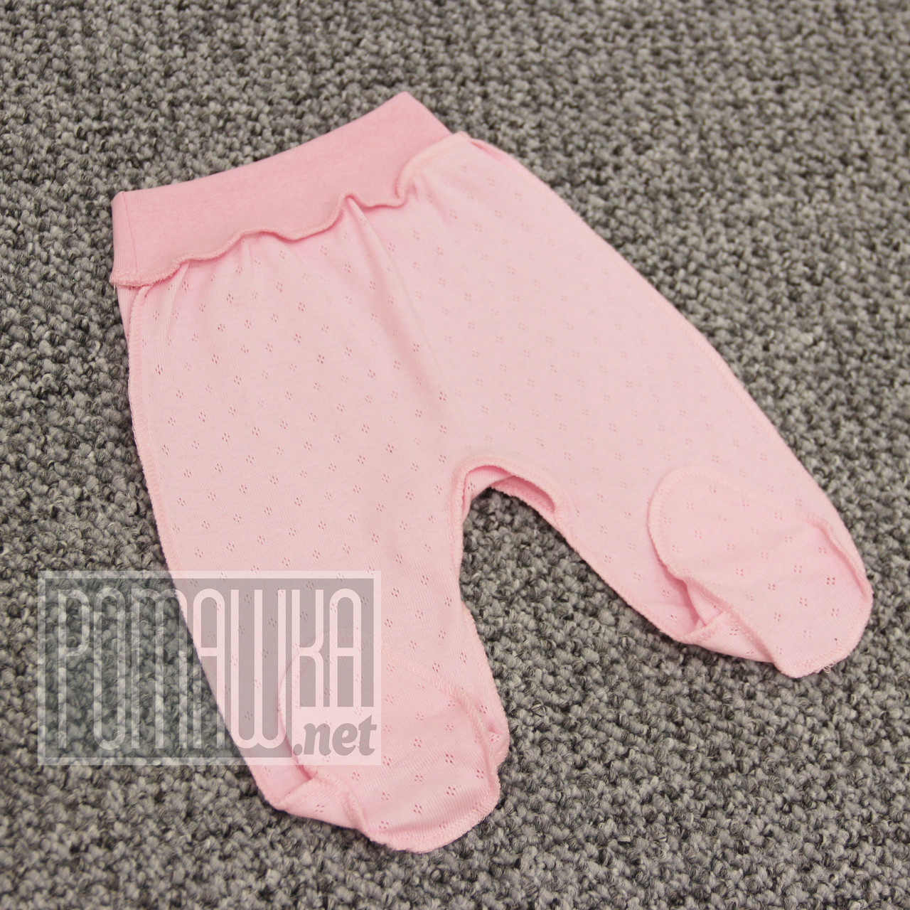 Літні з дірочками р 62 1-3 міс дитячі бавовняні повзунки для малюків у пологовий будинок шви назовні АЖУР 4751