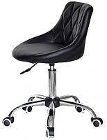 Крісло Foro (Форо) CH — Office чорний шкірозамінник, на хромованій хрестовині з колесами, з регулюванням висоти, фото 4