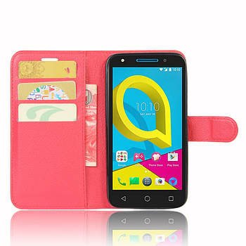 Чохол-книжка Litchie Wallet для Alcatel U5 5044D / 5047D Червоний
