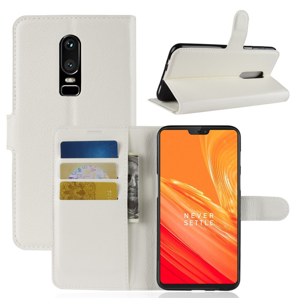 Чохол-книжка Litchie Wallet для OnePlus 6 Білий, фото 1