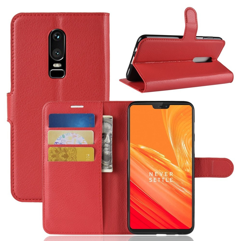 Чохол-книжка Litchie Wallet для OnePlus 6 Червоний, фото 1