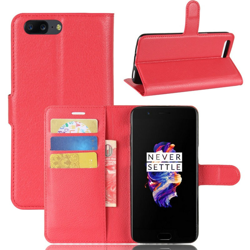 Чохол-книжка Litchie Wallet для OnePlus 5 Червоний, фото 1