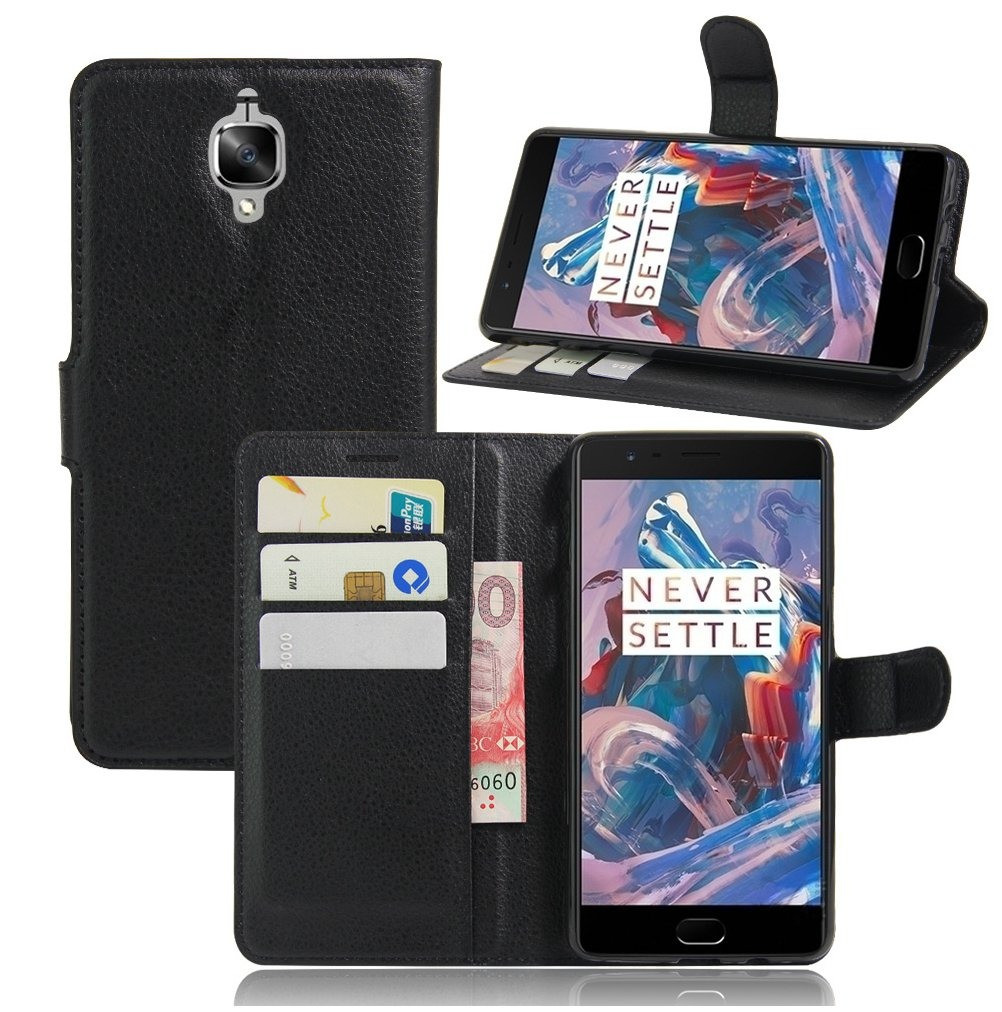 Чохол-книжка Litchie Wallet для OnePlus 3 / 3T Чорний, фото 1
