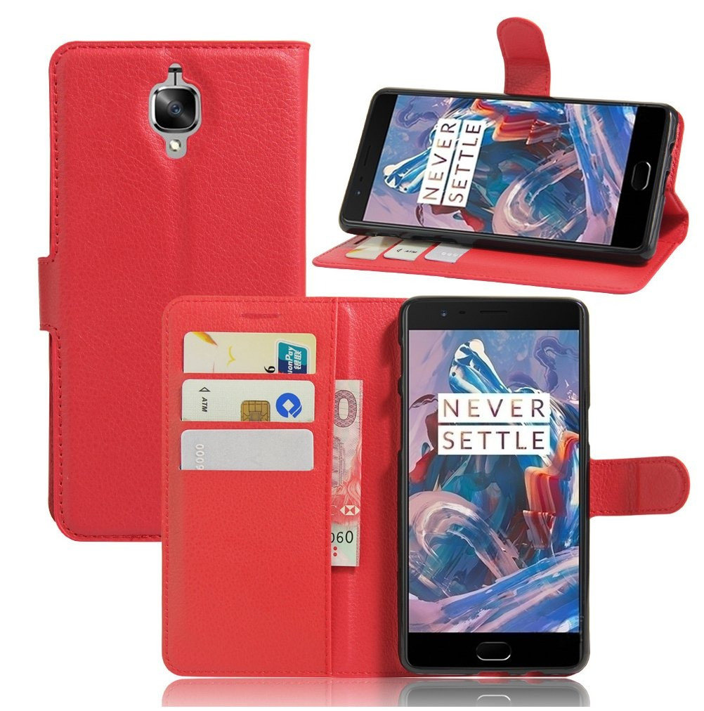 Чохол-книжка Litchie Wallet для OnePlus 3 / 3T Червоний, фото 1