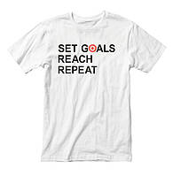 Футболка мужская "Set Goals Reach Repeat"