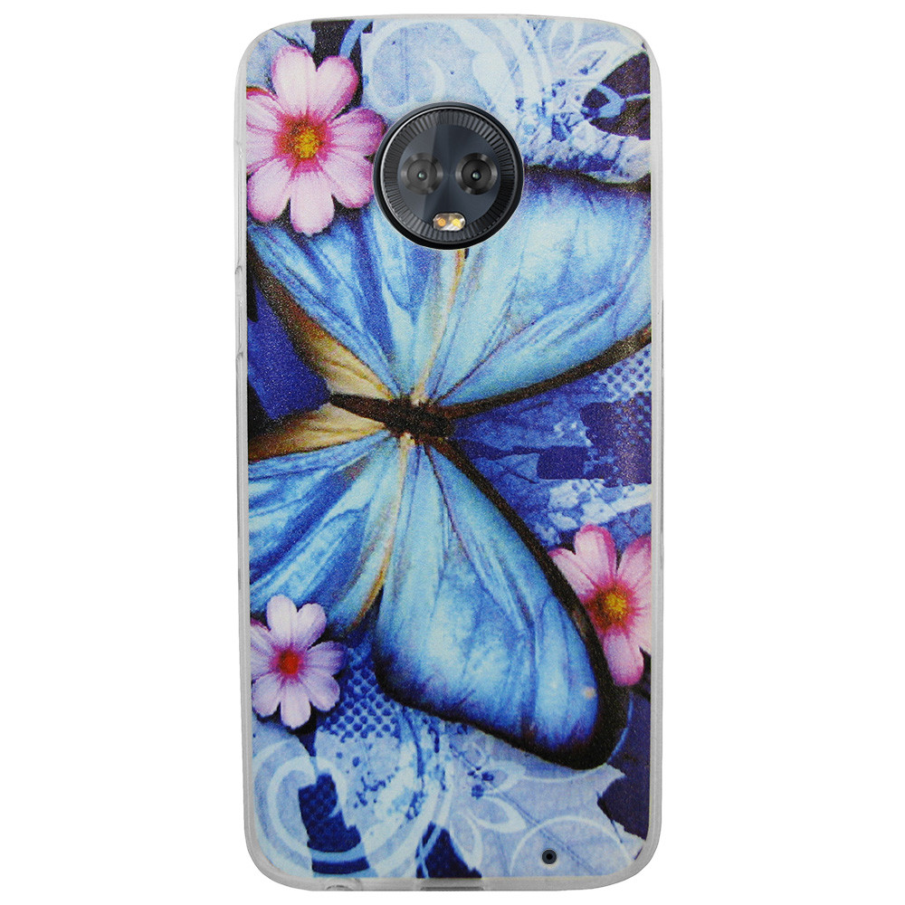 Чехол с рисунком Printed Silicone для Motorola Moto G6 Plus XT1926 Бабочка, фото 1