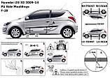 Молдинги на двері для Hyundai i20 Mk1 3Dr 2008-2014, фото 5