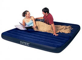 Двоспальний матрац надувний Intex  64759, 152*203*25 см, велюр