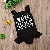 АКЦИЯ Сдельный черный купальник Mini Boss