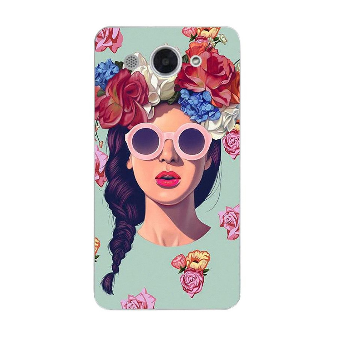 Чохол з малюнком Printed Silicone для Huawei Y3 2017 / 2018 Дівчина, фото 1