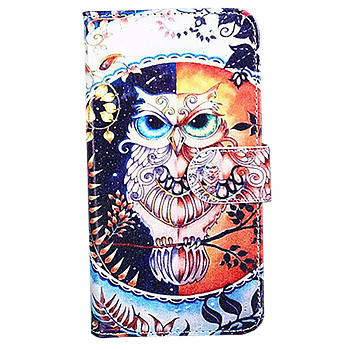 Чохол-книжка з малюнком Color Book для Alcatel U5 5044D / 5047D Сова