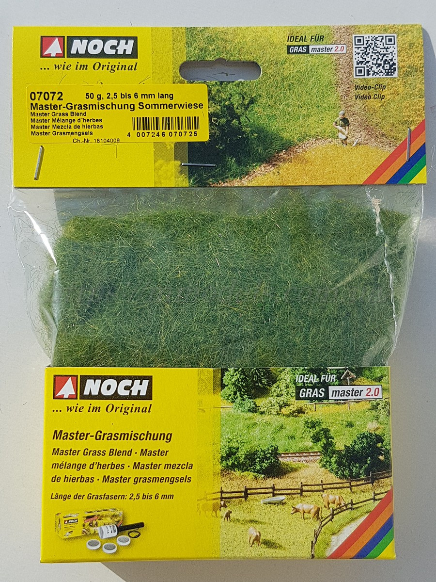 NOCH 07072 — Набір трав'яного флока " Master Grass Blend", 2,5-6 мм, для створення ланшафтних дизайнів, 50 г