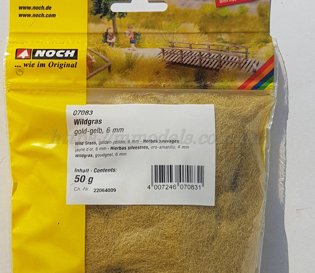 NOCH 07083 - Набор травяного флока "Золотисто желтый", 6 мм, для создания ланшафтных дизайнов, вес 50гр - фото 1 - id-p1203027484