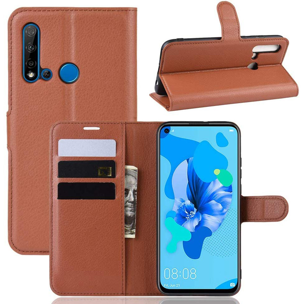Чохол-книжка Litchie Wallet для Huawei P20 Lite 2019 / Nova 5i Brown, фото 1