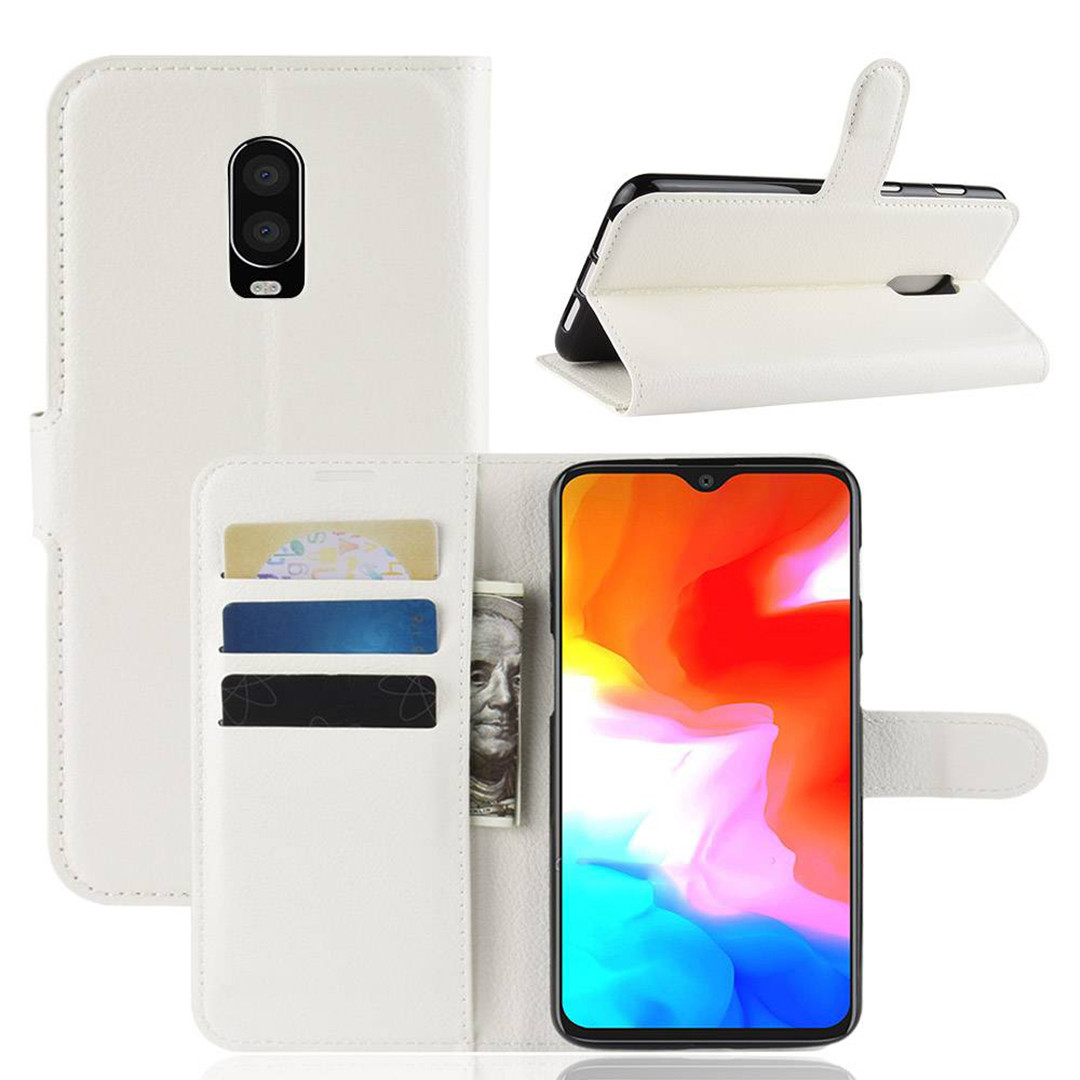 Чохол-книжка Litchie Wallet для OnePlus 6T Білий, фото 1