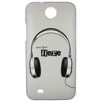 Чехол с рисунком Printed Plastic для HTC Desire 300 Наушники