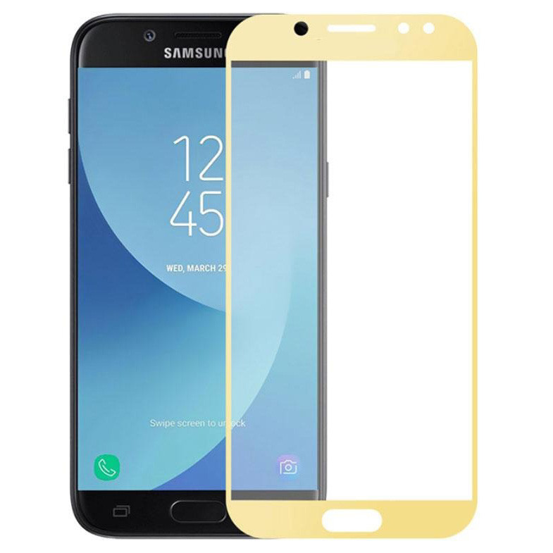Захисне скло Walker Full Glue для Samsung J730 Galaxy J7 2017 Золотий