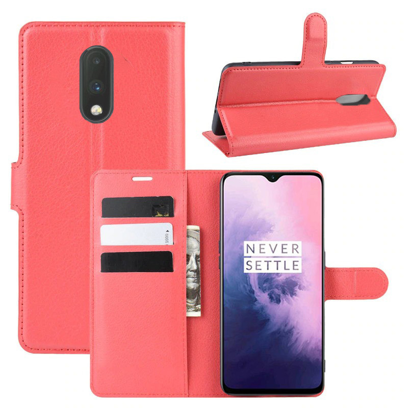 Чохол-книжка Litchie Wallet для OnePlus 7 Red, фото 1