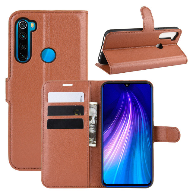 Чохол-книжка Litchie Wallet для Xiaomi Redmi Note 8T Brown, фото 1