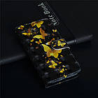 Чохол-книжка Color Book для Huawei Mate 30 Lite / Nova 5i Pro Золоті метелики, фото 5