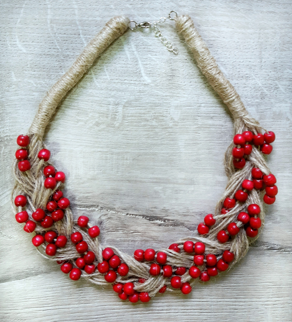 Намисто Колосок. Червоні., фото 1