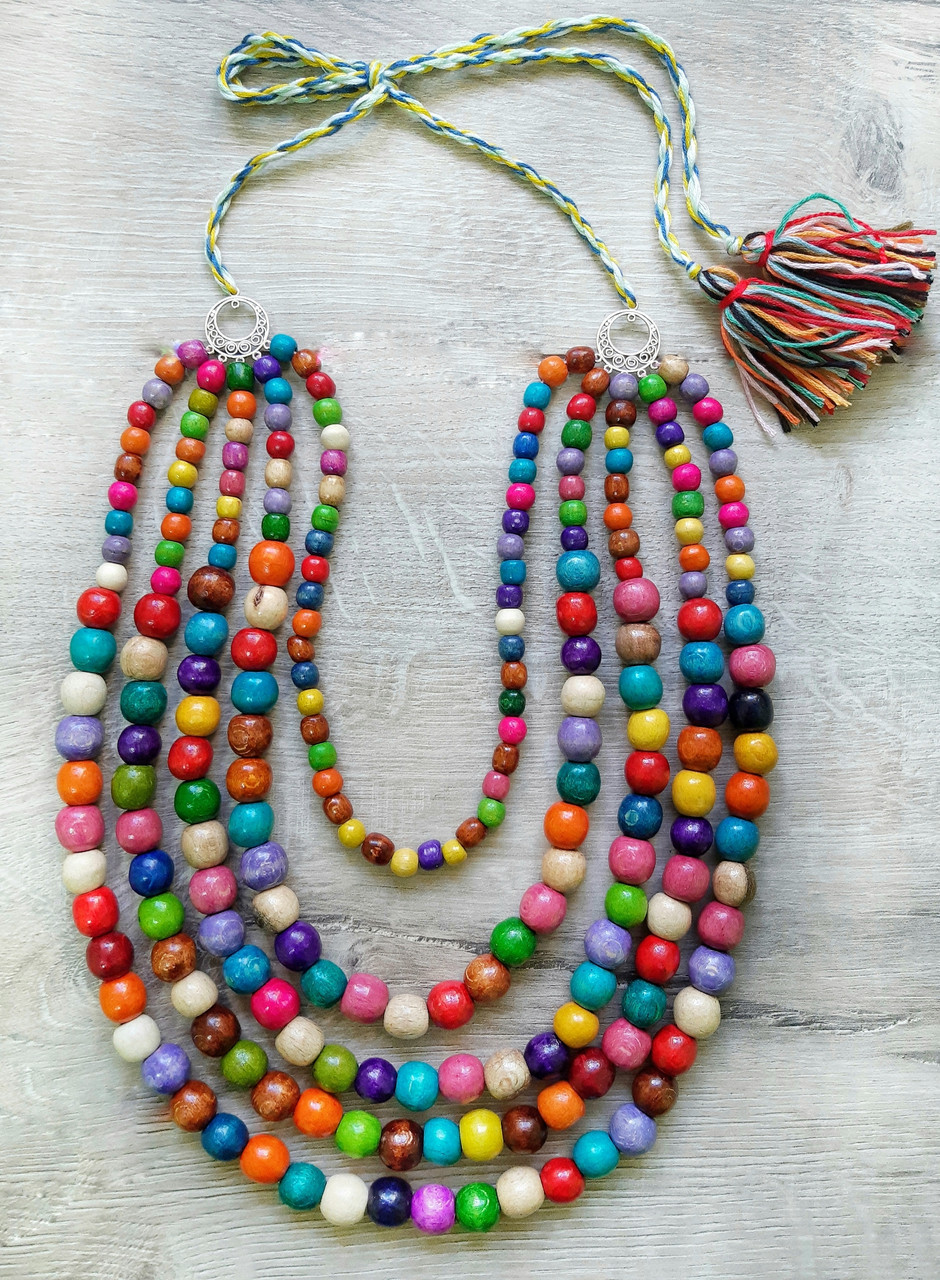 Намисто Старовинне. П"ятірка.Кольорові., фото 1