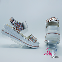 Босоніжки жіночі на платформі на еластичній тасьми “Style Shoes”, фото 4