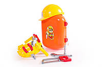 Игровой детский Набор инструментов ТехноК в чемодане, оранжевый